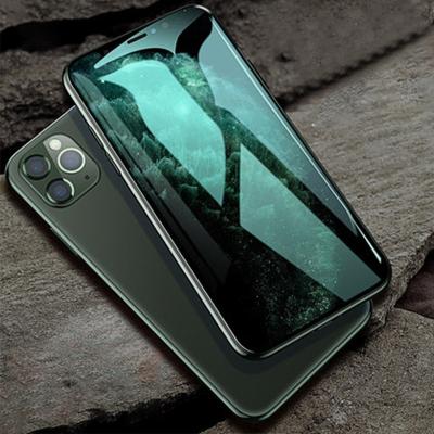 China High Quality Mobile Phone Wholesale HD Green Light Eye Protection Phone Tempered Screen Glass Protective Film For Iphone 12 for sale