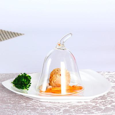 China Decorative China House Bread Cloche Small Clear Glass Domes For Preserved Food Glass Tableware Cookware for sale