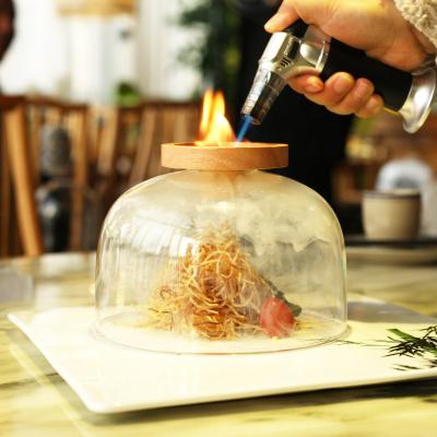 China Viable Restaurant Tableware Smoke Blanket Gourmet Dishes Molecular Cooking Heat Resistant Cover Smoked Glass Dome for sale