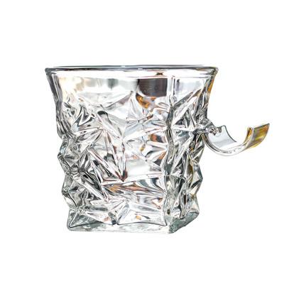 China Wholesale New Design Luxury Whiskey Cocktail Glass Mug Clear With Cigar Rest for sale