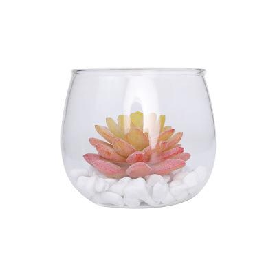 China 2021 different crystal clear mini glass greenhouse factory wholesale modern vases for sale