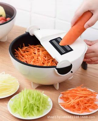 China Viable Kitchen Cleaver Fruit and Vegetable Cleaning Lazy Vegetable Cut-Off Drain Basket for sale