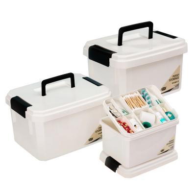 China Large Thick Durable Plastic Medicine Cabinet Household First Aid Medicine Box Children Medicine Storage Box for sale