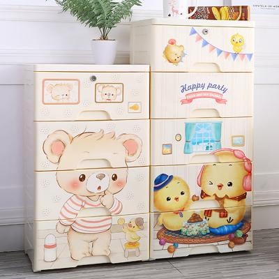 China Modern Storage Cabinet Plastic Drawer Children's Wardrobe Toy Sundries Locker Plastic Locker for sale