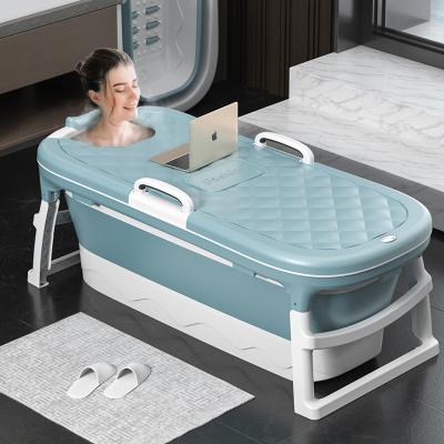 China Modern Folding Bath Barrel Adult Household Plastic Bath Barrel Thickened for sale