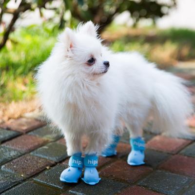 China XXL Small Pet Silicone Rain Boots Non-slip Waterproof Pet Shoes Dog Teddy Stocked Rain Boots for sale