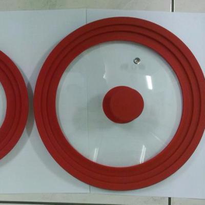 China Sustainable SRG Type Tempered Glass Silicon Ring Lid For Ovenware for sale