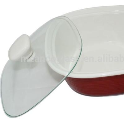 China Durable Pyrex Tempered Glass Cover (Lid) With Grinded Edge Finished for sale