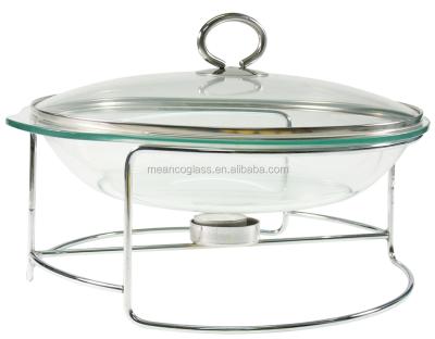 China Oval Serving Chafing Dish Glass Supply for sale