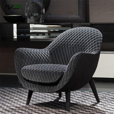 China Foldable Luxury European Designer Living Room Upholstered Fabric Relax Single Arm Lazy Easy Lounge Chair for sale