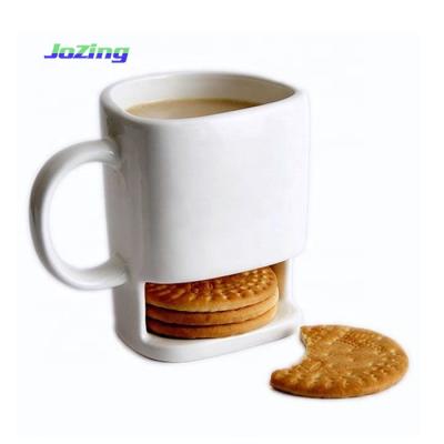 China Best Selling Sustainable Blank White Sublimation Cookie Dip Coffee Milk Mug for sale