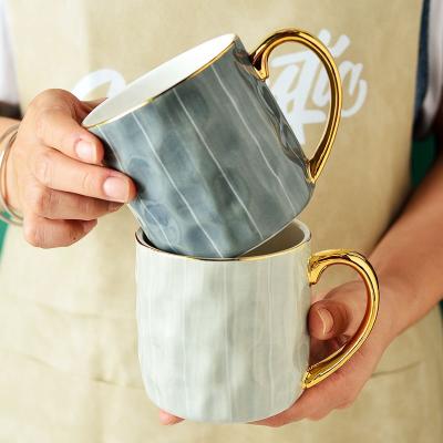 China Marble Viable European Style Tableware Ceramic Coffee Cup Milk Mug for sale