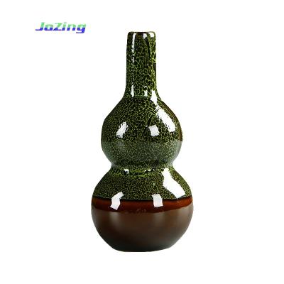 China Home Furnishings Gourd Shape Minimalist Ceramic Flower Vase for sale