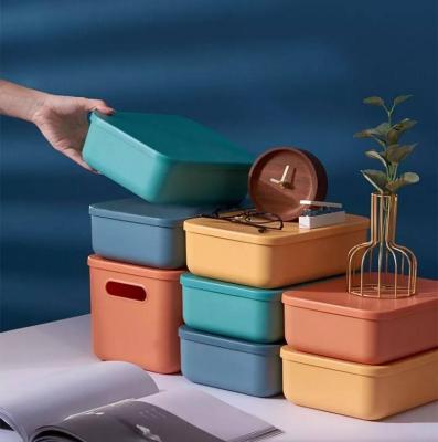 China Hand Held Portable Plastic Stackable Storage Box Stored Home Storage Hot Selling New PP With Lid for sale