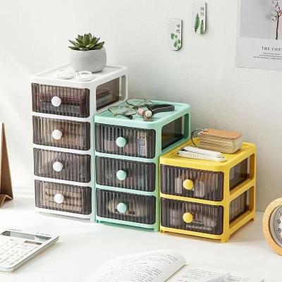 China New Design Drawer Type Student Stationery Cosmetics Large Desktop Storage Box Capacity Can Be Stacked And Organized Storage Box for sale