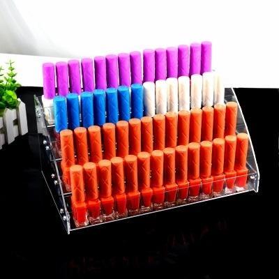 China New Trend Nail Polish Display Rack Acrylic Nail Polish Shop Storage Plastic Organizer Stocked With High Quality for sale