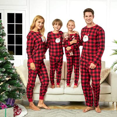 China Breathable Drop Shipping 2021 New Santa Claus Family Clothes Parent-child Cotton Christmas Home Pajamas for sale