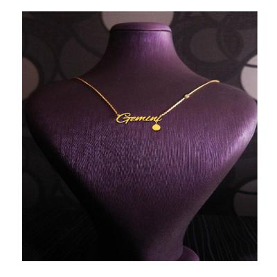 China Romantic Name Necklace Personalized Chokers For Women Necklace Jewelry Gold Initial Necklace for sale