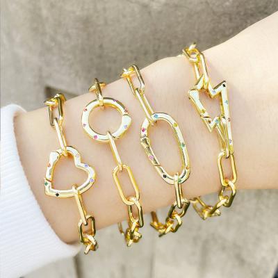 China FASHIONABLE Wholesale Product Ideas New 2022 Valentine's Day Jewelry Sublimation Charm Bangle Enamel Bangle for sale