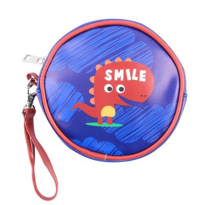 China Fashion Cartoon Custom Dinosaur Silver Circular Coin Purse for sale