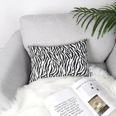 China American Cheap Selling Style Zebra Pattern Living Room Bedroom Decorative Waist Pillow for sale