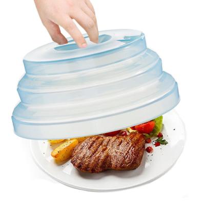 China Hot Selling Round Fashion Microwave Silicone Bowl Kitchen Suction Food Wrap Reusable Stretch Safe Universal Collapsible Rubber Cover for sale