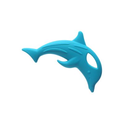 China 100%food grade Silicone Teether Dolphin Baby Teethers Educational Sea Animal Set Toy Gift Safe Box Chew Food Grade Baby Fruit Sensory Silicone Teether for sale