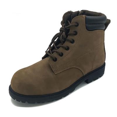 China Steel Toe Custom Lightweight Steel Toe Work Shoes Safety Man Work Safety Shoes Leather Lined Safety Boot for sale