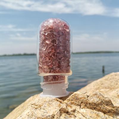 China Europe Natural Red Quartz Flower Chips Gem Pod For Gem Pod Bottles IN BAMBOO for sale