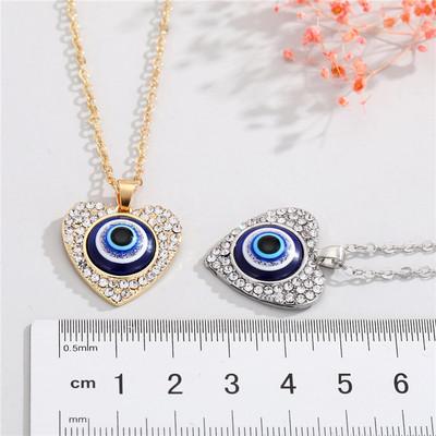 China Other New Design Fashion Women Fashion Enamel Eye Gold Demon Pendant Necklaces Jewelry 2021 for sale