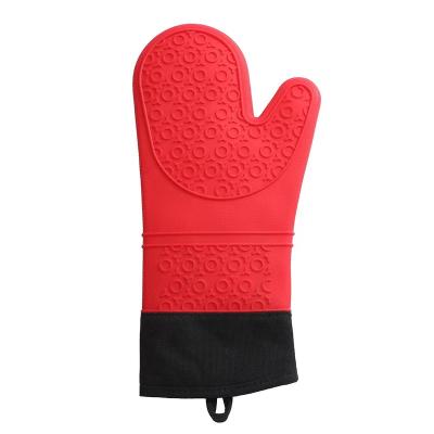 China Wholesale Professional Silicone Cotton Dotted Heat Resistant Kitchen Oven Mitts for sale