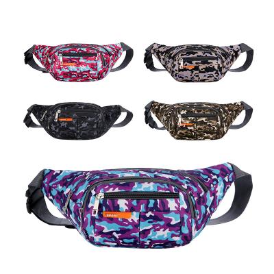 China New Arrival Water Proof Stylish Portable Nylon Waterpoof Fanny Pack Camouflage Sport Waist Bag for sale