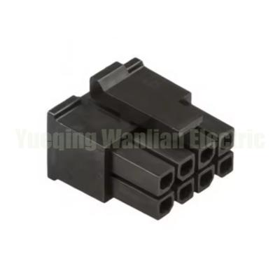 China 430250800 8 Pin Receptacle Housing Connector Dual Row Wire to Wire Board Black Housing for sale