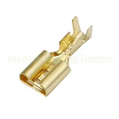 China DJ622-D6.3B Quick Splice 6.3mm Female Wire Spade Connector 6.3 Wire Crimp Terminal for sale