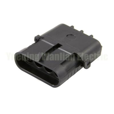 China 4 Pin 120109741 Electrical Cable Connector Waterproof Weather Pack Square Wire Female Plug Socket for sale