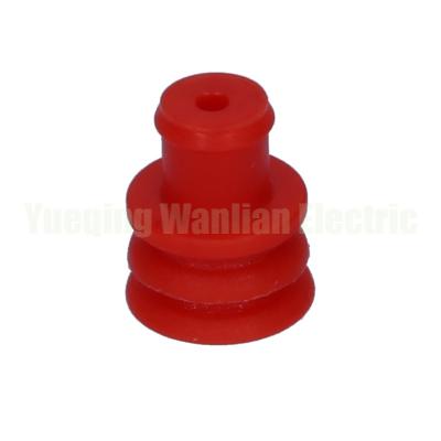 China 281934-3 Red Hole Waterproof Connection Sealing Plug Silicone Rubber Waterproof Bolt for sale