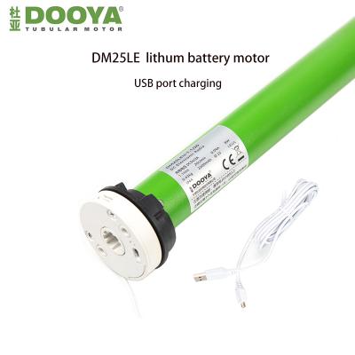 China Original Dooya DM25LE Buitled Wifi Blind Motor In Lithium Battery Smart Tubular Motor Motorized Blind Motor Shade Curtain for sale