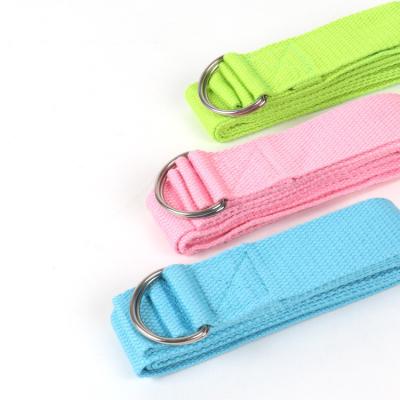 China Recyclable Yoga Helped Stretch Belt Fitness Dance Stretching Supplies Training Sports Pulling Belt Poly-cotton Traction Rope for sale