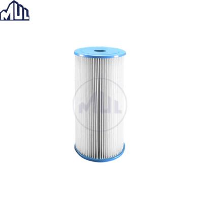 China Outdoor 10 Inch Pleated PP Big Blue Water Filter Cartridge for sale