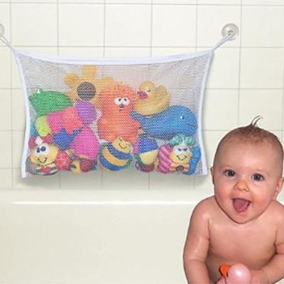 China Kids Baby Bathtub Tidy Storage Suction Cup Toy Tidy Storage Bag Net Organizer Mesh Storage Toy Storage Bags for sale