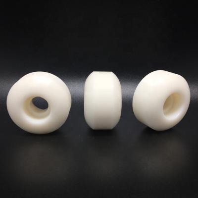 China Adult High Quality White PU Polyurethane Skateboard Flat Side Mount Wheels 50mm for sale