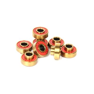 China Hot sale good quality adult china 608ZB ABEC-9 longboard bearings 608 skate bearings with built-in spacers for sale