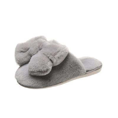 China 2021 Wholesale Durable Cheap Winter Fashion Anti-skid Warm Flat Home Slippers For Ladies for sale