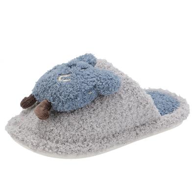 China 2021 Winter Warm Children's Home Cotton Slippers Bear Very Cute Cheap Slippers Wholesale Flat for sale