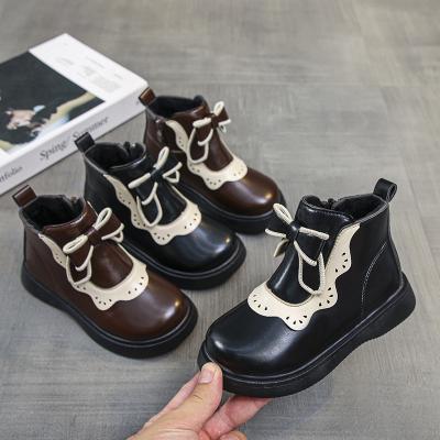 China Wholesale Waterproof Bow Nifty Kids Fashion Warm Ankle Boots for sale