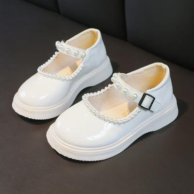 China Waterproof Wholesale Preppy Style Leather Shoes Pearl Princess Soft Leather Shoes Students for sale