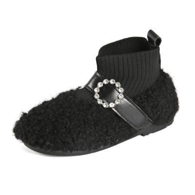 China Winter Flat Kids Warm And Comfortable Cute Cheap Cotton Shoes for sale