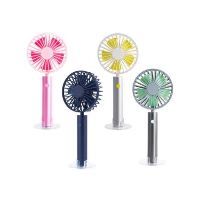 China Silicone Handle Prevent Skidding Portable Rechargeable Electric Hand Mini Fan Durable Factory Supply for sale