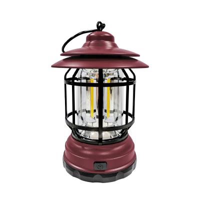 China Atmosphere Lamp Portable Outdoor Hanging Lantern Camping Light Tent Light Vintage Camping Lights Retro Style Growing Lamp Battery Operated (Exclude) for sale