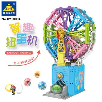 China Construction Toy KAZI ky10004 Christmas Gift Gashapon Machine DIY Toy Building Block Toys For Children for sale